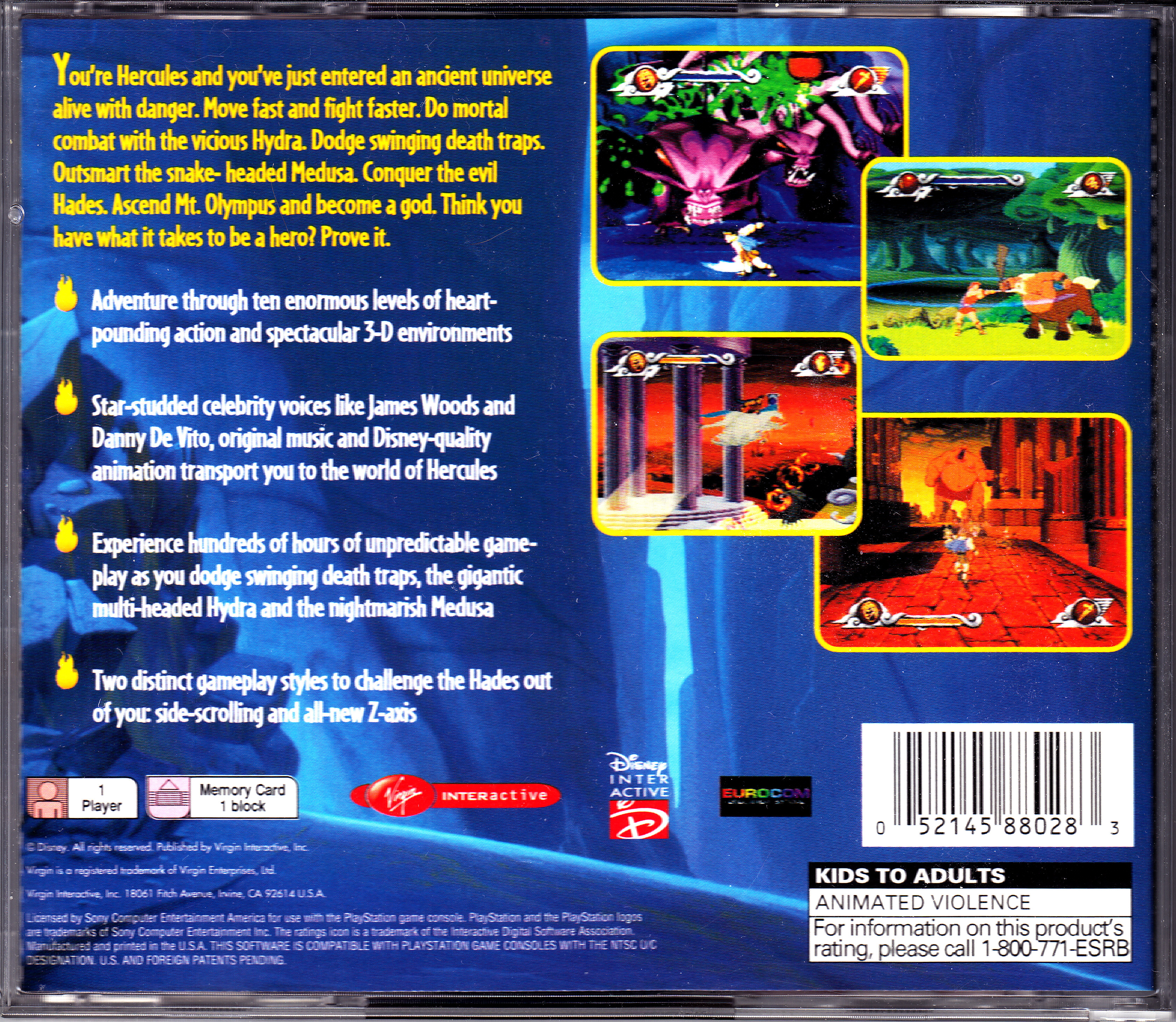 Disney's Hercules Action Game Sony%20PlayStation%20Disney's%20Hercules%20Action%20Game%20Back%20Cover